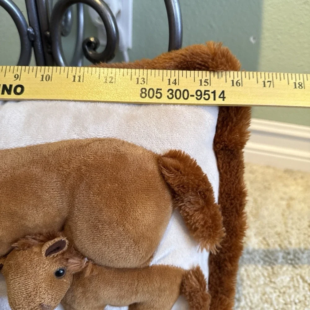 Rare JAAG Plush 3-D Horse Pillow 17 In X 11 In Kids Room Decor Cowboy,Rodeo